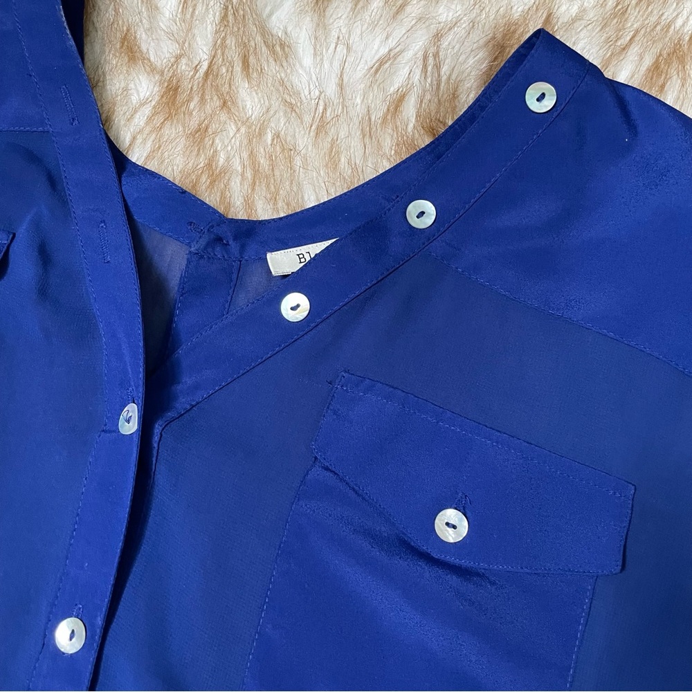 Black Rainn Front & Back Button Sheer Blouse - image 4